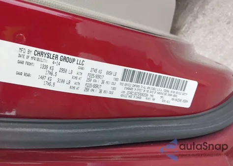 2014 Chrysler Town & Country Touring z USA, uszkodzony, nr VIN 2C4RC1BG7ER383530